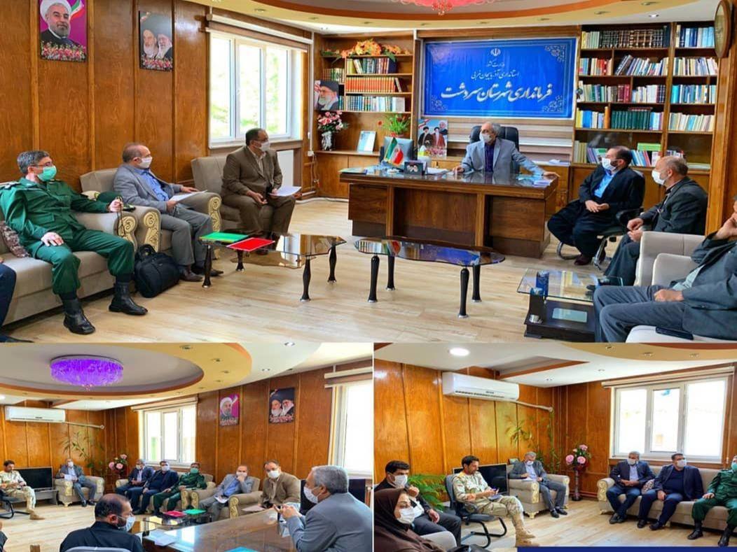 جلسه ای باحضور فرماندار سردشت، مهندس حسین پور،ناظر کل گمرکات استان آذربایجان غربی و دبیرکل اتاق بازرگانی