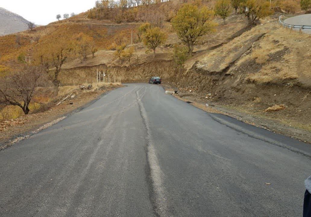 آسفالت جاده روستای گلینه افتتاح شد