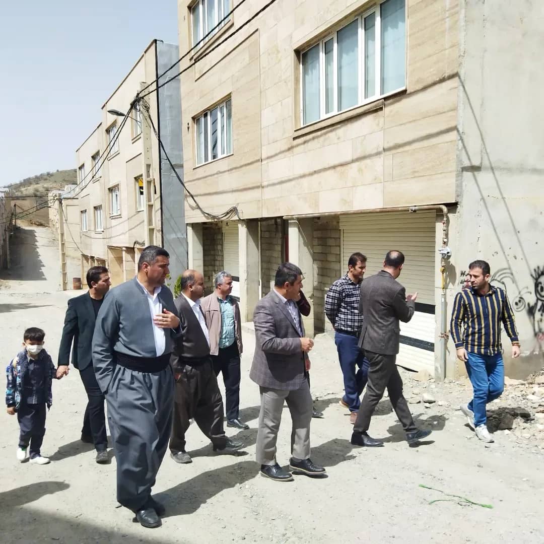 بازدید معاون سیاسی فرماندار سردشت از وضعیت معابر مسکن مهر کپران