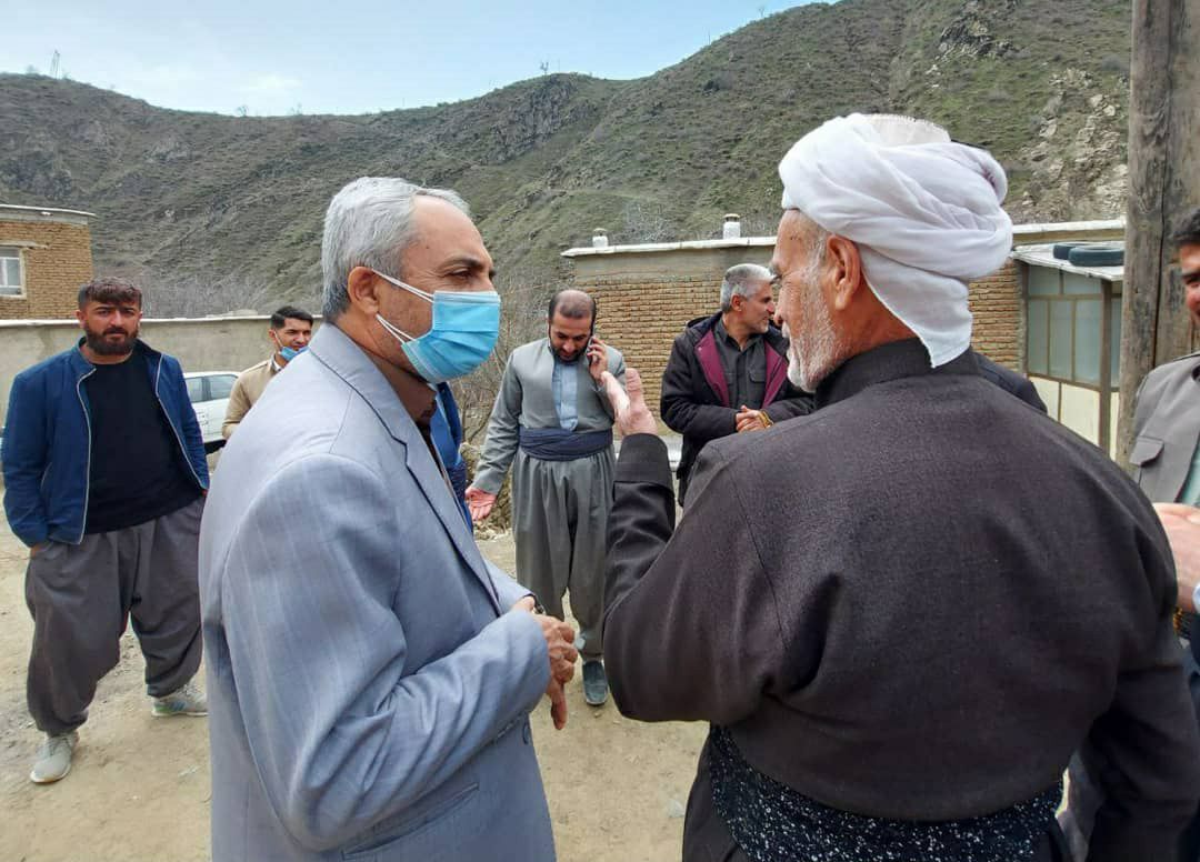 بازدید سرزده فرماندار سردشت به همراه مهندس حسین پور از#( روستای نیوچوان)
