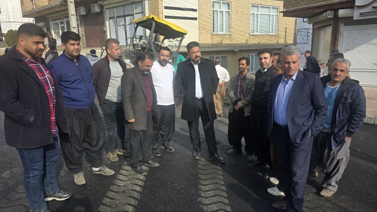 بازدید فرماندار سردشت از پروژه آسفالت معابر محلات و مسیر مدرسه استثنایی